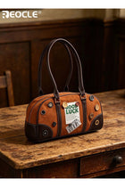 Women's Vintage Bowling Bag with Classic Silhouette and Versatile Design Commuter Tote with Structured Shape for Office Daily Use