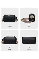 Women Genuine Leather Shoulder Bag Multi-Pocket Satchel Crossbody, Ladies Cross Bags (Black)
