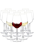 Wine Glasses Set of 12, 12oz Clear Red/White Wine Glasses, Long Stem Wine Glasses for Party, Wedding and Home