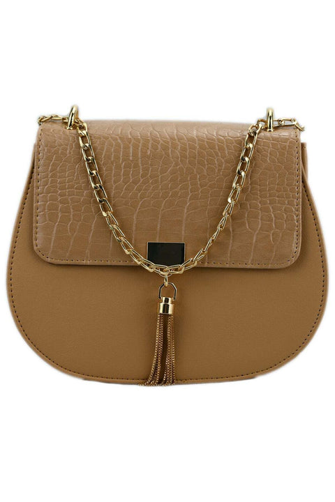 Crocodile Print Shoulder Bag Pu Leather Handbag Fashion Crossbody Shell Bag, Moher's Day Gift Women Bags Casual Khaki Bag