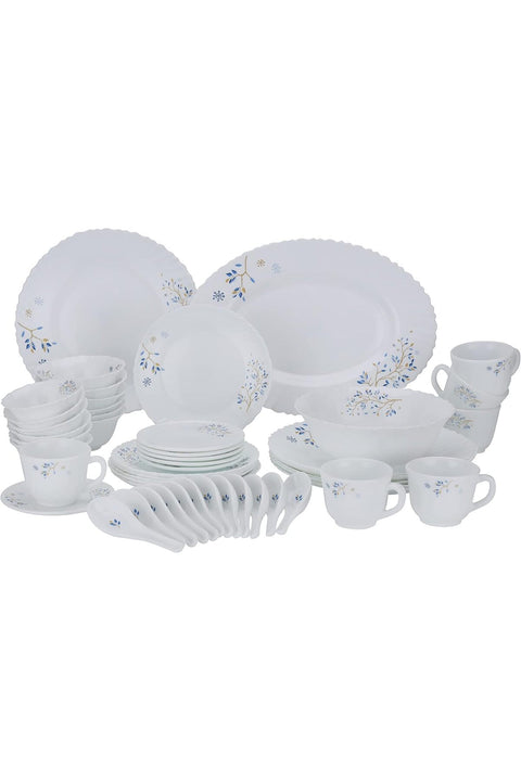50 Pcs Opalware Dinner Set, RF10202 Assorted Design Lightweight, Beautiful Design Opal Dishes Sets Service For 6, Multicolour