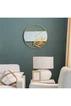New In Clock In A Mirror Wall Clock 60X60X4Cm Gold