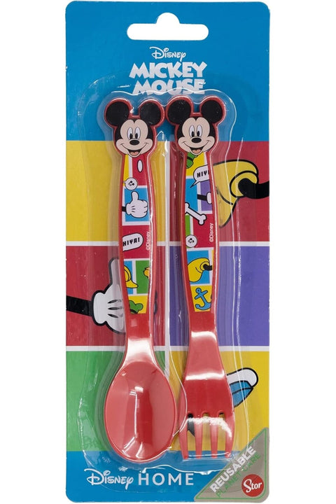 Mickey Mouse Cutlery Set, 2 Pieces, PP