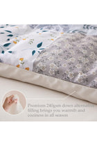 Soft Reversible Coverless Patchwork Duvet Set, Grey