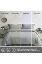 Duvet Cover Set King Size 4 Pcs, Include 1 Quilt Cover 220 x 240cm & 2 Pillow Cases 48 x 74cm & 1 Bedsheet 245 x 265cm, Soft Washed Cotton Bedding Set, NO Comforter - Haze Gray