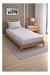 Premium Single Fitted Bedsheet with 1 Pillowcase – Modern Design, Deep Pocket (90x200+25 cm) Microfiber Bedding