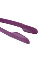 3-Piece Plastic Tongs Grey/Purple