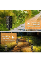 Garden Decor, Solar Outdoor Lights, Solar Lights Outdoor Waterproof for Garden Yard Patio Walkway Driveway Outside Decor 4 Pack Black