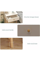 Bedside Table with Drawer, Modern Nightstand with Solid Wood Legs, Practical Bedside Storage Table, Fashion Bedroom Furniture White (Single Drawer)
