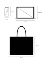 Miroshnikov Women’s Large Shopper Bag for Office & Work, Glossy PU Shoulder Tote, Memory Crinkle Effect, Spacious Lightweight Handbag, No Fastener, 40×31×12 cm