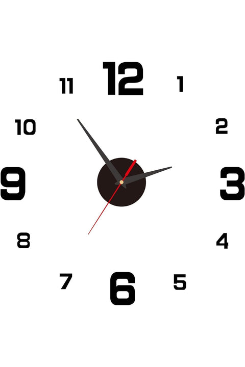 Modern Frameless DIY Wall Clock 3D Wall Clock for Living Room Decor Modern Quiet Wall Clock Easy to Install Numbers Wall Clock for Home Office