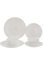 Opal Wear Dinner Set, 12Pc, Beautiful Elegant Design, Dishwasher Safe/Freezer Safe, White