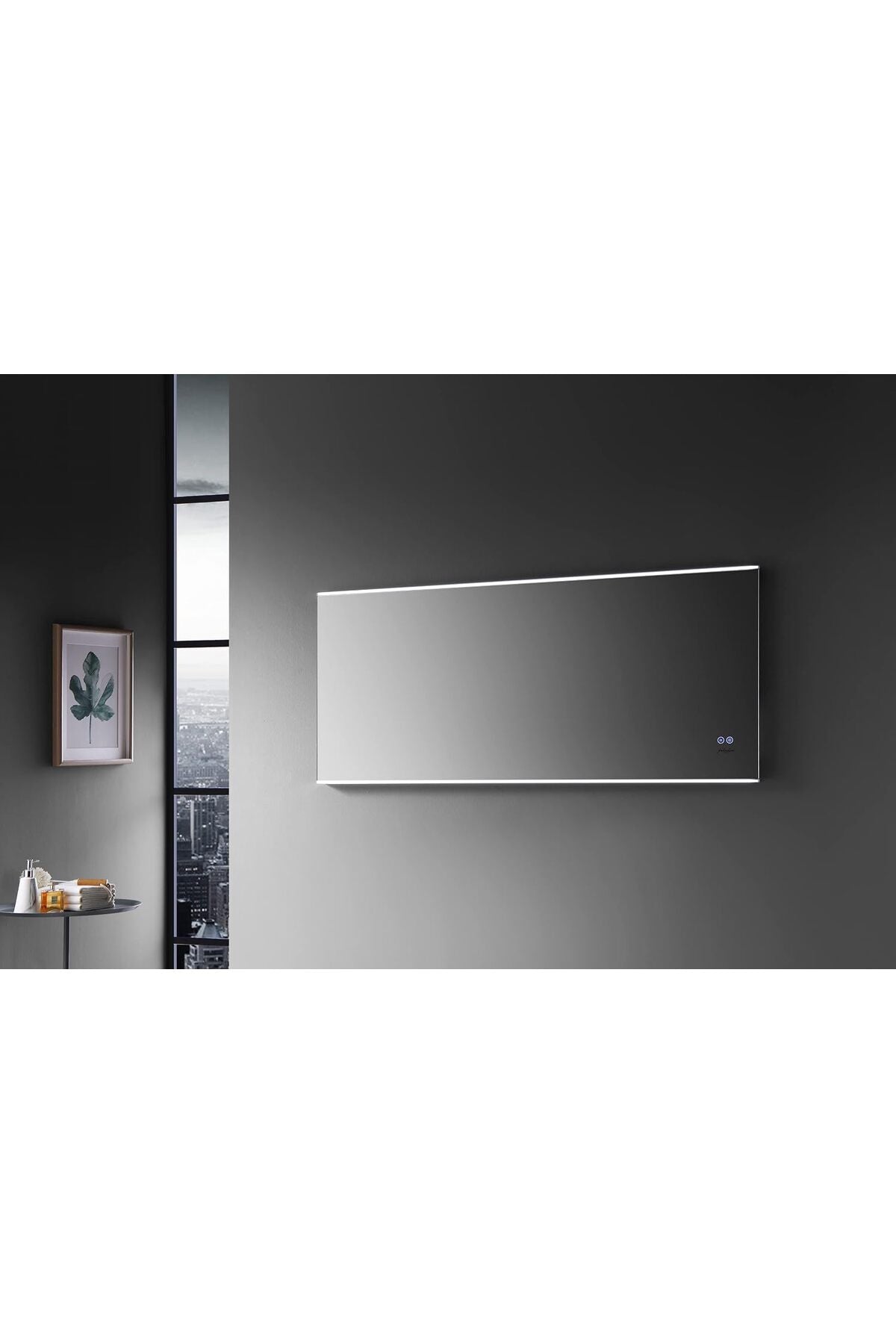 FASHION HOME LED Bathroom Mirror – Wall-Mounted Vertical Mirror with Dual-Key Lighting & Anti-Fog Function