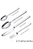 WUJO 24-Piece Stainless Steel Cutlery Set, Dinnerware/Tableware/Silverware Service for 6