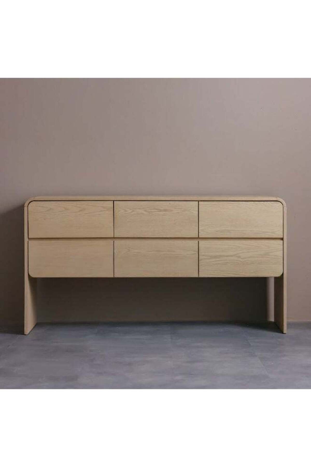 Cassie 6-Drawer Wide Dressing Cabinet - Natural/Ashwood - With 2-Year