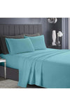 King Bed Sheet Set Light Blue – 4 Piece Bedding Set, 270 × 260 cm