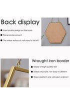 Square wrought iron frame wall mirror for bathroom, entryway, bedroom and living room. Metal Hanging Ring Mirror For Dressing Table, Wall Mounted Mirror