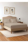 Pure Combed Cotton Queen Fitted Sheet 160x200 cm Simply Taupe, 400 Thread Count, Sateen Weave