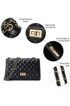 Women Tote Bags Cross Bags Crossbody Shoulder Sling Handbag Satchel Purse, Ladies Quilted Leather Chain Clutch