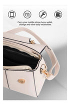 Women PU Multi-Pocket Fine-Stitch Shoulder Bag Crossbody Tote Satchel Handbag