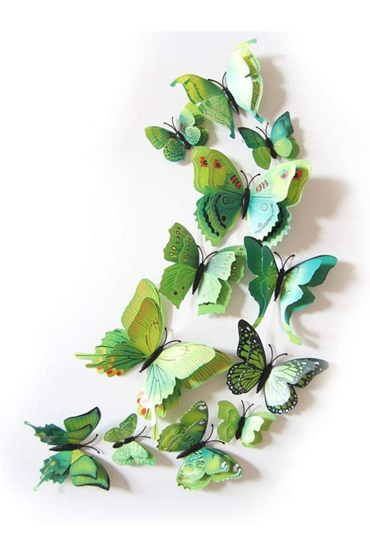 3D butterflies wall decoration - Green-GF-137