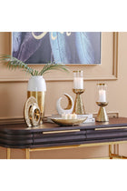 New In Textured Ceramic Gold Accent 23.5X7X21