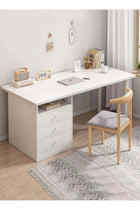 Modern Design Computer Desk Simple Rectangular Writing Study Table with Storage Drawers Workstation Table for Bedroom Home Office 120x48x73 cm