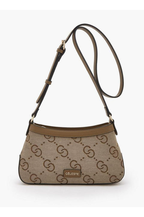 Textured Crossbody Bag With Adjustable Strap