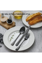 24-Piece Matte Black Silverware Set with Steak Knives for 4, Stainless Steel Flatware