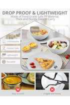 Plastic Plates and Bowls Set - 12 PCS Unbreakable Tableware Set - Reusable Plates Bowls 11 oz Cups