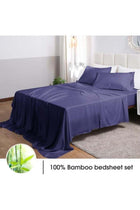 4 Piece 100% Rayon Derived from Bamboo Cooling Queen Size Bedding Sheet Set