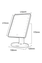 22 LED 360 Degree Rotation Tabletop Cosmetic Mirror White