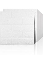 20 PCS White 3D Wall Panels, 29 sq.feet Coverage, Printable Wallpaper Sticker with Self-Adhesive Waterproof Brick PE Foam Wall Panels Peel and Stick for Interior Wall Decor, Home Decoration