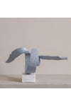 New In Metal Leaf Sculpture 37X8X36Cm