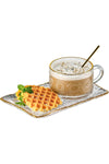 Gezzeny Set of 3 Vintage Glass Coffee Cups with Saucer and Spoon, Transparent Embossed Dessert Plate
