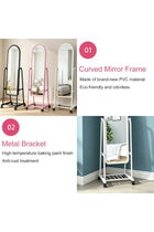 160cm Full Length Mirror,Standing/Wall-Mounted Full Body Mirror,3mm HD Nano Glass,Aluminum Alloy Thin Frame,Floor Mirror with Stand for Bedroom Living Room (JZ-A3113-Black)