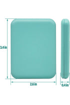 Portable LED Compact Travel Pocket Small Mirror with Light- 2-Sided 1X/3X Magnification, Folding Design, Handheld Mini Light-Up Mirror for Purse in Green.