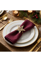 3 Piece Star Napkin Ring - Gold