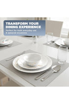 by Milton Opalware Aurelia Selene Dinner Set of 13 | Serving for 4 | Microwave & Dishwasher Safe