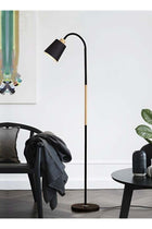 Archiology Arc Floor Lamp With Lamp Shade LED Bulb Black