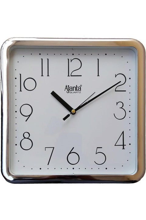 Plastic Abstract Simple Clock (White, 677 DX) 24W x 39.5H Centimeters, Analog