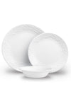 Vitrelle Glass Dinnerware, 12pc Set, New York White