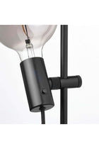 Slim Steel Floor Lamp, Black, 153 cm