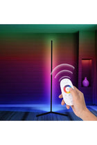 Smart LED Corner Floor Lamp With Remote Control Black