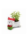 Marketplace Beram Animal Christmas Flower Pot Cat Polyresin Cute Kitty Succulent Planter Decorative Santa Hat Vase with Gift Box Design Indoor Outdoor Home Office Garden Decor Pen Pencil Holder Propag