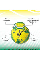 Training ‎PU Football (Size 5) | Yellow | Machine Stitched | 32 Panel | TPU top Layer | Soccer Ball | Butyl Bladder Core