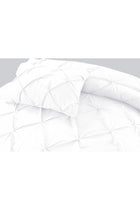 Pintuck White Double Duvet Set Pinch Pleat Soft Microfibre Double Bed Quilt Cover with 2 Pillowcases, Easy Care