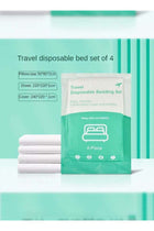 4 PCS Breathable And Lightweight Disposable Bed Sheet Set Ultimate Travel Bedding Set White