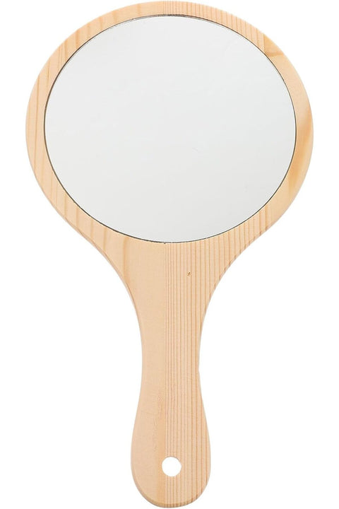 Portable Makeup Mirror with Wooden Handle Handheld Cosmetic Mirror for Women Travel Vanity for Dressing Table Bathroom Countertop and Bedroom Dresser 11.61 X 6.50 X 0.39 in