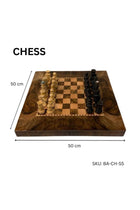 Schondor- Decorative Chess-Backgammon- Luxury Set-model ,BA-CH-S5-size,L50xW50xH5